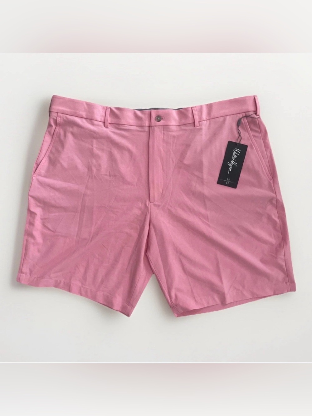 Walter Hagen Men's 9" Inseam Performance 11 Micro Lines Pink Shorts Size 42 NWT